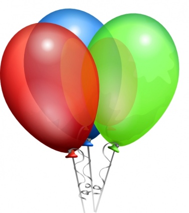 three balloons