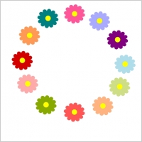 flowers in a circle